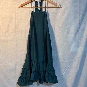 Free People Intimately Raven Slip Dress Teal Mini XS